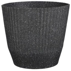 Supergreens Γλάστρα PVC "Terazzo" Μαύρο 37x37x33,5 εκ.