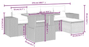 ΣΕΤ ΚΑΝΑΠΕ ΚΗΠΟΥ 6 ΤΕΜ. ΜΠΕΖ ΣΥΝΘΕΤΙΚΟ ΡΑΤΑΝ ΜΕ ΜΑΞΙΛΑΡΙΑ 3272613