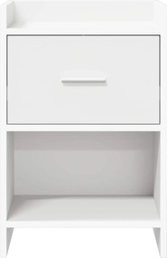 vidaXL Κομοδίνα Λευκό 40 x 30 x 60 cm Επεξεργασμένο Ξύλο