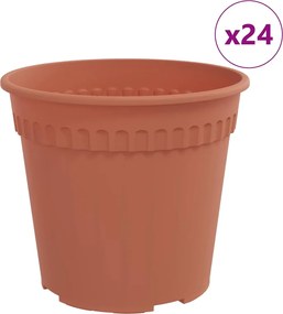 vidaXL Στρογγυλή Γλάστρα Λουλουδιών 24 pcs Κεραμιδί Ø 19 x 16 εκ