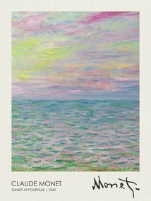 Αναπαραγωγή Sunset at Pourville (1840), Claude Monet
