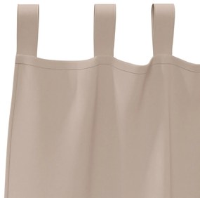 vidaXL Κουρτίνες με κουρτίνες 2 pcs Taupe 245 x 140 εκ. Πολυεστέρας
