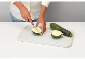 Τραπέζι κοπής και σερβιρίσματος Brabantia Tasty+ 1003308, 40x25 cm, Αντιολισθητικό, Εύκολο στο καθάρισμα, Ανοιχτό γκρι