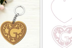 Intra απο ξύλο plywood 3mm-4mm πάχος Alphabet Keychain  Letter G Δίασταση 6x6 cm INTRAFABR-99755232