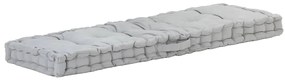 vidaXL Μαξιλάρα Δαπέδου / Παλέτας Γκρι 120 x 40 x 7 εκ. Βαμβακερή