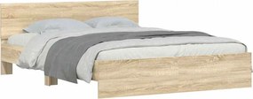 vidaXL Πλαίσιο Κρεβατιού με Κεφαλάρι Sonoma Δρυς 140x190 εκ.