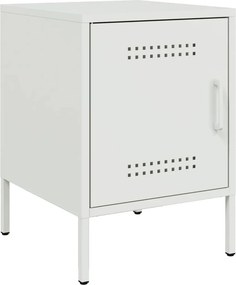 vidaXL Κομοδίνα 2 τεμ. Λευκές 36x39x50,5 εκ. Χάλυβα