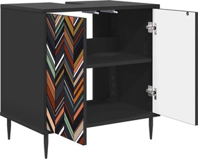 vidaXL Ντουλάπι Μπάνιου OMMEN Μαύρη Δρυς 60 x 40 x 61 εκ