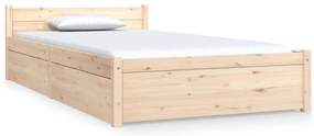 vidaXL Πλαίσιο Κρεβατιού με Συρτάρια 90 x 200 εκ.
