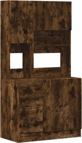 vidaXL Ντουλάπι Κουζίνας Καπνιστή Δρυς 95x50x180 εκ. Επεξεργ. Ξύλο
