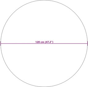 vidaXL Χαλιά χώρου Γύρος PALMERAS Κρεμ Ø 120 εκ. Πολυεστέρας