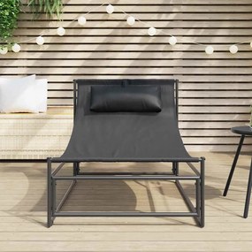 vidaXL Πολυθρόνα Κήπου Ανθρακί 87x74x73 εκ. Ατσάλι και Υφασμάτινη Επένδυση