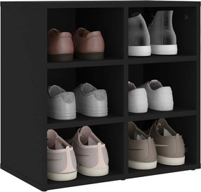 vidaXL Παπουτσοθήκη Μαύρη 52,5 x 30 x 50 εκ.