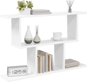 vidaXL Ράφι Τοίχου Λευκό 80 x 15 x 50,5 εκ Επεξεργασμένο Ξύλο