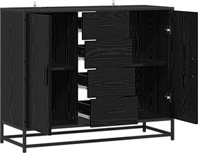 vidaXL Πλαϊνό γραφείο Μαύρη Δρυς 92 x 35 x 76 εκ. Επεξεργασμένο Ξύλο