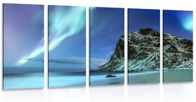 Πολική λάμψη εικόνας 5 μερών στη Νορβηγία - 100x50