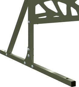 vidaXL Οθόνη Ιδιωτικότητας 100 x 50 x 180 εκ. Ατσάλι Λαδί
