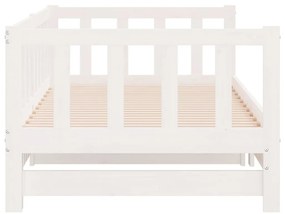 vidaXL Καναπές Κρεβάτι Συρόμενος Λευκός 2x(90x190) εκ. από Μασίφ Πεύκο