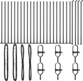 vidaXL Στύλος Περιφράξεων 26 pcs Γκρι Μέγεθος: 3,2 x 3,2 x 50 εκ.