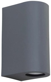 Φωτιστικό Οροφής - Σποτ C-032 15-0217 Round Up-Down 2xGU10 Led 10,2x7,5x16,5cm Grey Heronia