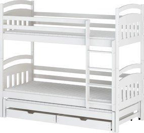 ALAN 80x200 white bunk bed Lano Furniture