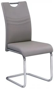 CROFT καρέκλα Χρώμιο/PU Cappuccino 43x58x97 cm ΕΜ914,2
