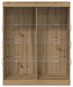 vidaXL Πλαϊνό γραφείο artisan δρυς 41 x 37 x 100 εκ Επεξεργασμένο ξύλο
