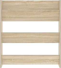 vidaXL Παπουτσοθήκη Τοίχου Sonoma Δρυς 80 x 18 x 90 εκ. Επεξ. Ξύλο