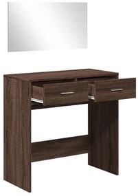 Μπουντουάρ με Καθρέφτη Καφέ Δρυς 80 x 39 x 80 εκ. - Καφέ