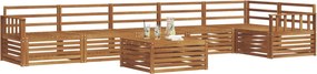 vidaXL Σειρά Καναπέ Εξωτερικού 7 pcs Φυσικό