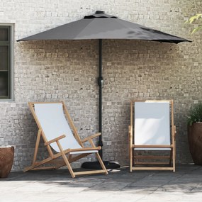 vidaXL Ομπρέλα Κήπου Ανθρακί 294 x 150 x 223 εκ ύφασμα