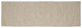 vidaXL Χαλιά χώρου Φυσικό και Λευκό 80 x 300 cm Γιούτα