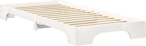 vidaXL Σκελετός Κρεβατιού Λευκό 100 x 220 cm Στερεά ξυλεία πεύκου