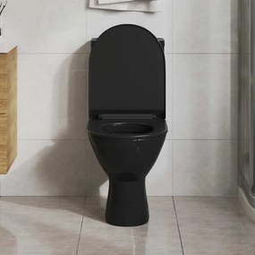 vidaXL Κάλυμμα Λεκάνης με Soft Close &amp; Quick Release Μαύρο
