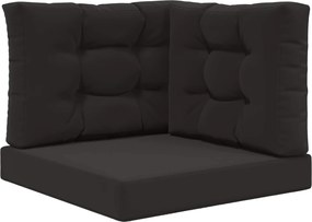 vidaXL Μαξιλάρι Καναπέ Εξωτερικού Χώρου 3 pcs Μαύρο Πολυεστέρας