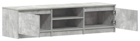 vidaXL Έπιπλο Τηλεόρασης Γκρι Σκυροδέματος 140x40x35,5 εκ. Επεξ. Ξύλο