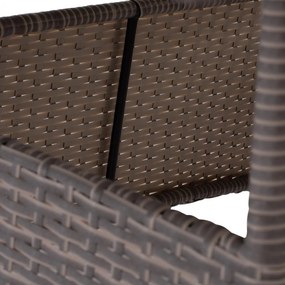 Τραπέζι Military μεταλλικό Rattan γκρι 120x70x75Υ εκ. 120x70x75 εκ.