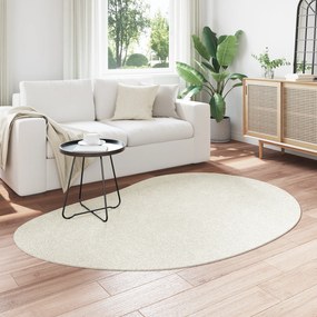 vidaXL Χαλί Κρεμ 140x200 cm Πολυεστέρα Αντιολισθητικό