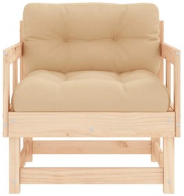 vidaXL Καρέκλες Κήπου με Μαξιλάρια 2 τεμ. από Μασίφ Ξύλο Πεύκου