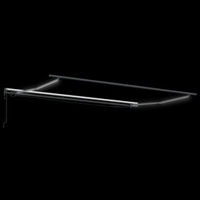 vidaXL Τέντα Πτυσσόμενη Αυτόματη με LED Ανθρακί / Λευκή 450x300 εκ.
