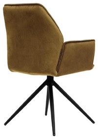 Καρέκλα Τραπεζαρίας Dorothee Μεταλλική Fylliana Ώχρα 58x46x91εκ. 2αδα 58x46x91 εκ.