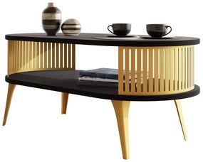 Τραπεζάκι σαλονιού Roenni Gold-Mauro - 100.00Χ50.00Χ44.00cm