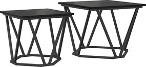 vidaXL Σετ βοηθητικά τραπεζάκια 2 pcs Μαύρη δρυς 50 x 50 x 40 cm