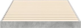 vidaXL Κρεβάτι δαπέδου Σκυρόδεμα Γκρι 100 x 200 cm Επεξεργασμένο ξύλο