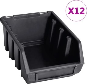 vidaXL Σκαφάκια Αποθήκευσης Σετ 32 τεμ. Κόκκινα/Μαύρα με Πάνελ Τοίχου