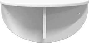 vidaXL Ράφι Τοίχου 2 pcs Λευκό 48 x 24 x 24 εκ Επεξεργασμένο ξύλο