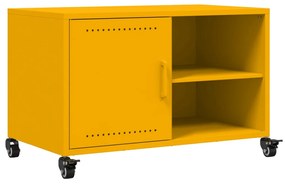Έπιπλο Τηλεόρασης Μουσταρδί Κίτρινο 68x39x43,5 εκ. από Ατσάλι - Κίτρινο