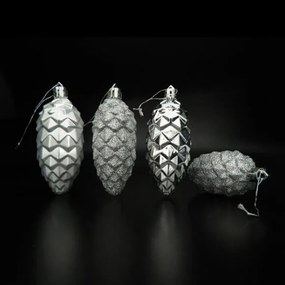 Beauty Home ΚΟΥΚΟΥΝΑΡΕΣ ΠΛΑΣΤΙΚΕΣ, ΑΣΗΜΙ, ΣΕΤ 4ΤΜΧ, 9x4cm