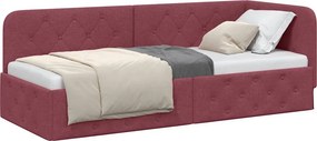 vidaXL Κρεβάτι Γωνίας Κόκκινο 80 x 200 cm ύφασμα