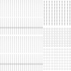 vidaXL Ενσωματωμένος Πόλος Φράχτη 44 pcs Ασημί 140 cm